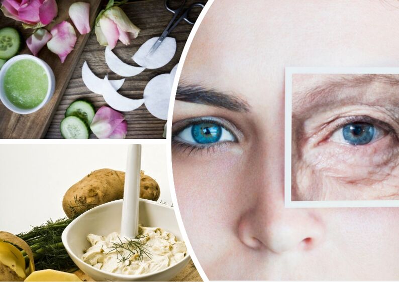 Running of the skin around the eyes